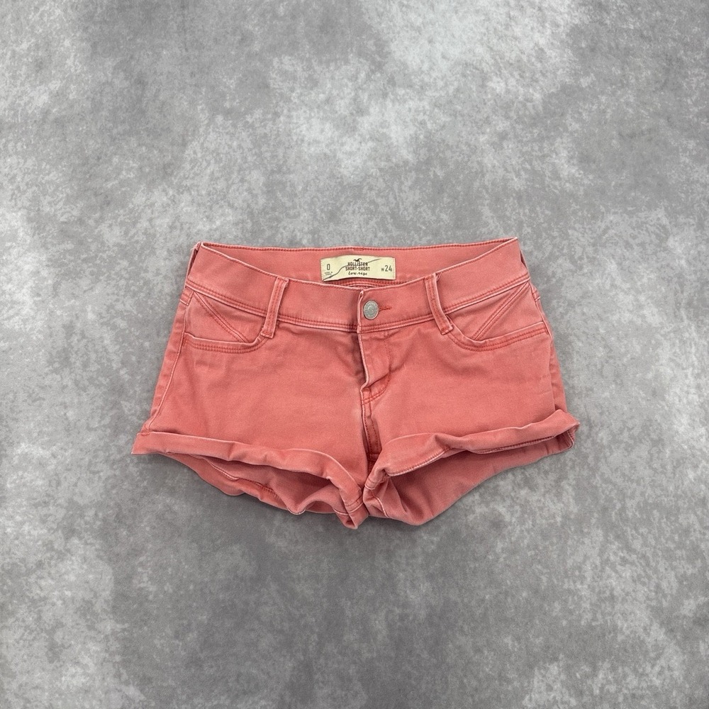 Hollister Short-Short Womens Denim Short Shorts Low Rise Size 0